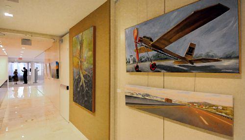 Bob Donaldson/Post Gazette The hallways in the Cohen & Grigsby law firm in EQT Plaza are decorated with works from the Associated Artists of Pittsburgh. The works in the exhibit rotate over time.