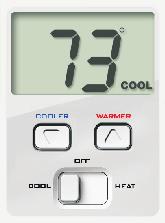 Press and hold the COOLER and WARMER buttons at the same time until the
