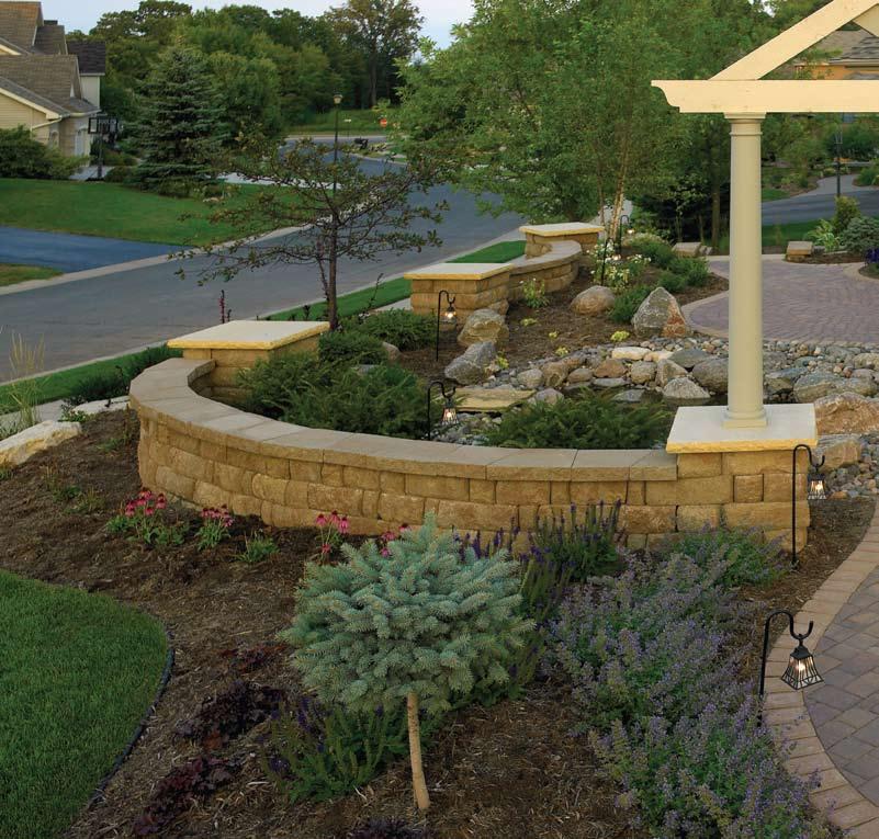 Highland Stone freestanding wall system: Natural beauty that stands out in a crowd From courtyards to patios, the multipiece Highland Stone