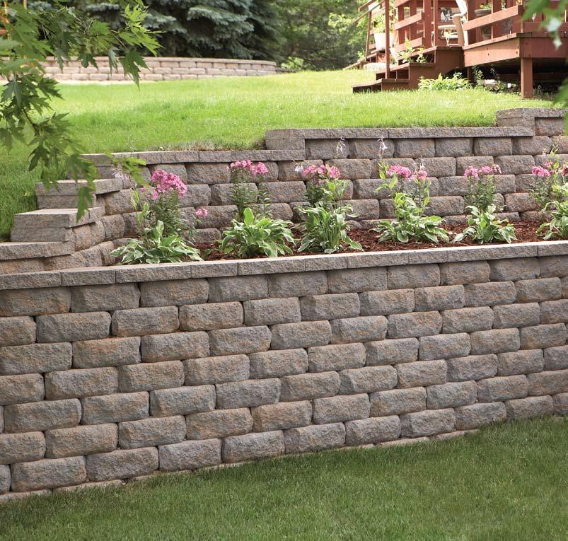 The Diamond Stone Cut retaining wall system combines natural beauty with time-tested, superior performance Teach old walls new tricks with the Diamond Stone Cut retaining wall