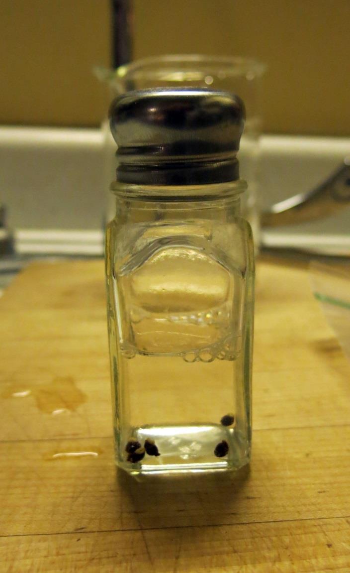 Seeds are rinsed in water to remove the bleach (an ordinary strainer works), and then soaked in plain water, with a tiny amount of dishwashing liquid (acting as a surfactant, to help wet the seed