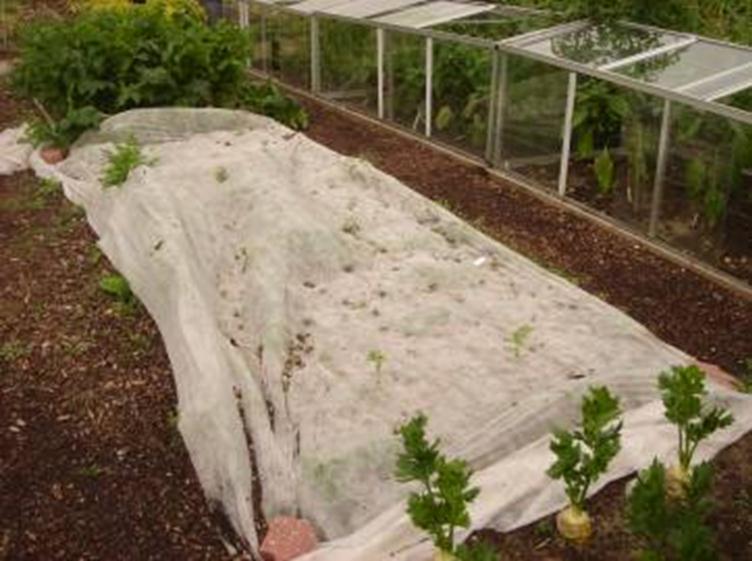 Fleece and floating mulches Woven fabric like fleece can also be used to raise soil temperatures, although only very thick forms can provide much frost