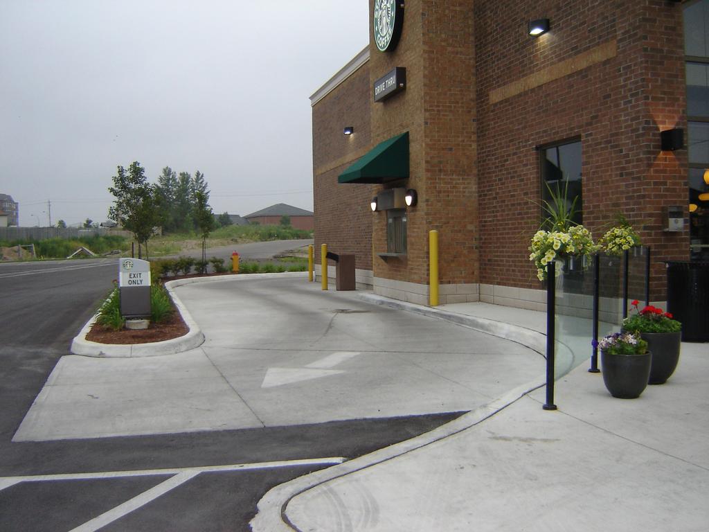 Provide drive-through aisle to accommodate a minimum of 3 stacking spaces on site for all nonfood related use drive-through facilities except car wash.