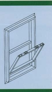 3. Push the tilt latches toward the center of the window while pulling the sash toward you.