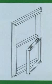 1. Place a small, flat screwdriver under the bottom edge of the balance clip (located on either side of the window frame approximately 3/4 of the way up the mainframe jamb), and gently pry it outward