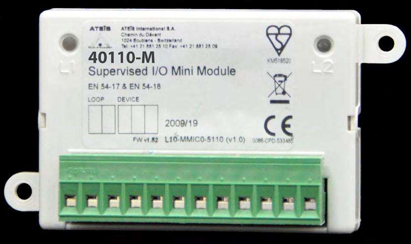 GENERAL OVERVIEW - 40002-M OUTPUT FREE CONTACTS MODULE Loop line IN (+) Loop positive input 9 2 0 7 8 0 2 9 7 8 5 Not used 6 Not used 7 Common Relay contact terminal 8 Common 2 Relay contact terminal