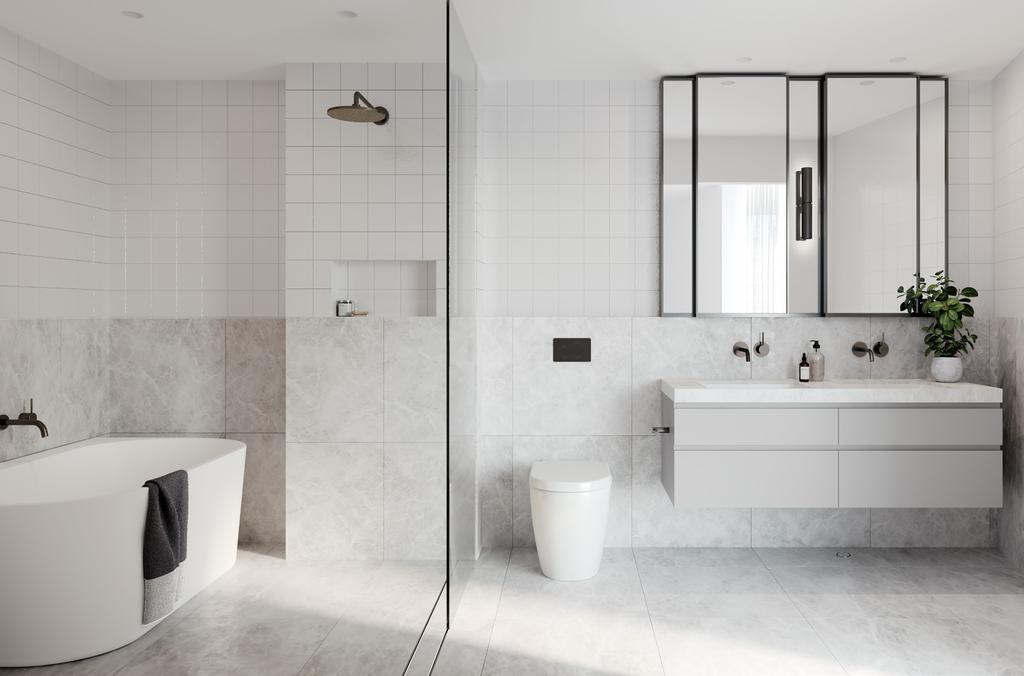 The hotel-inspired bathrooms have been designed to deliver a high level