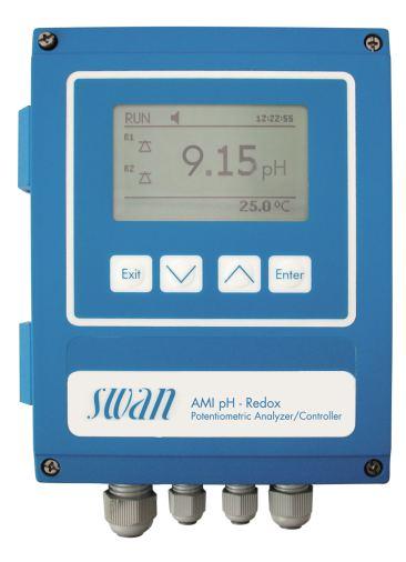 Transmitter AMI ph-redox Electronic transmitter / controller for the continuous measurement of the ph value or redox (ORP) in water Measuring and control transmitter in a rugged aluminum enclosure
