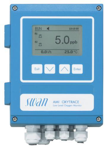 Transmitter AMI Oxytrace Electronic transmitter and controller for the measurement of the dissolved oxygen in high purity water.
