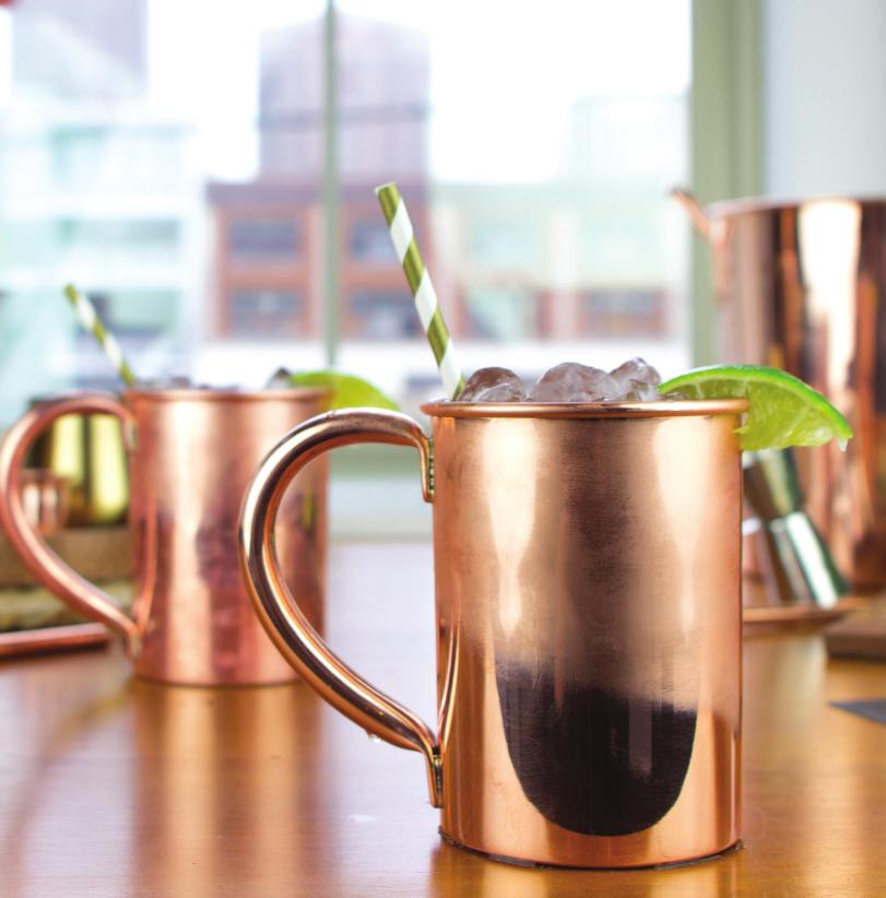 Straight Mug Sinkology copper mugs provide the ideal chill needed to keep your cocktail cool through the conductive nature of copper.