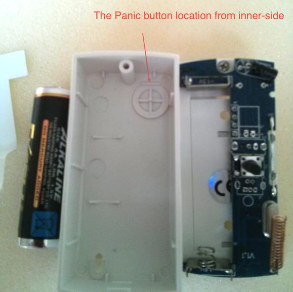 Try not to disturb the circuit board since the panic button on the sensor is easily dis- located.