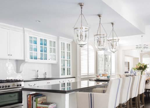 TIMELESS FIXTURES Hamptons homes have an opulent feel to them -this comes from the details and layers within.