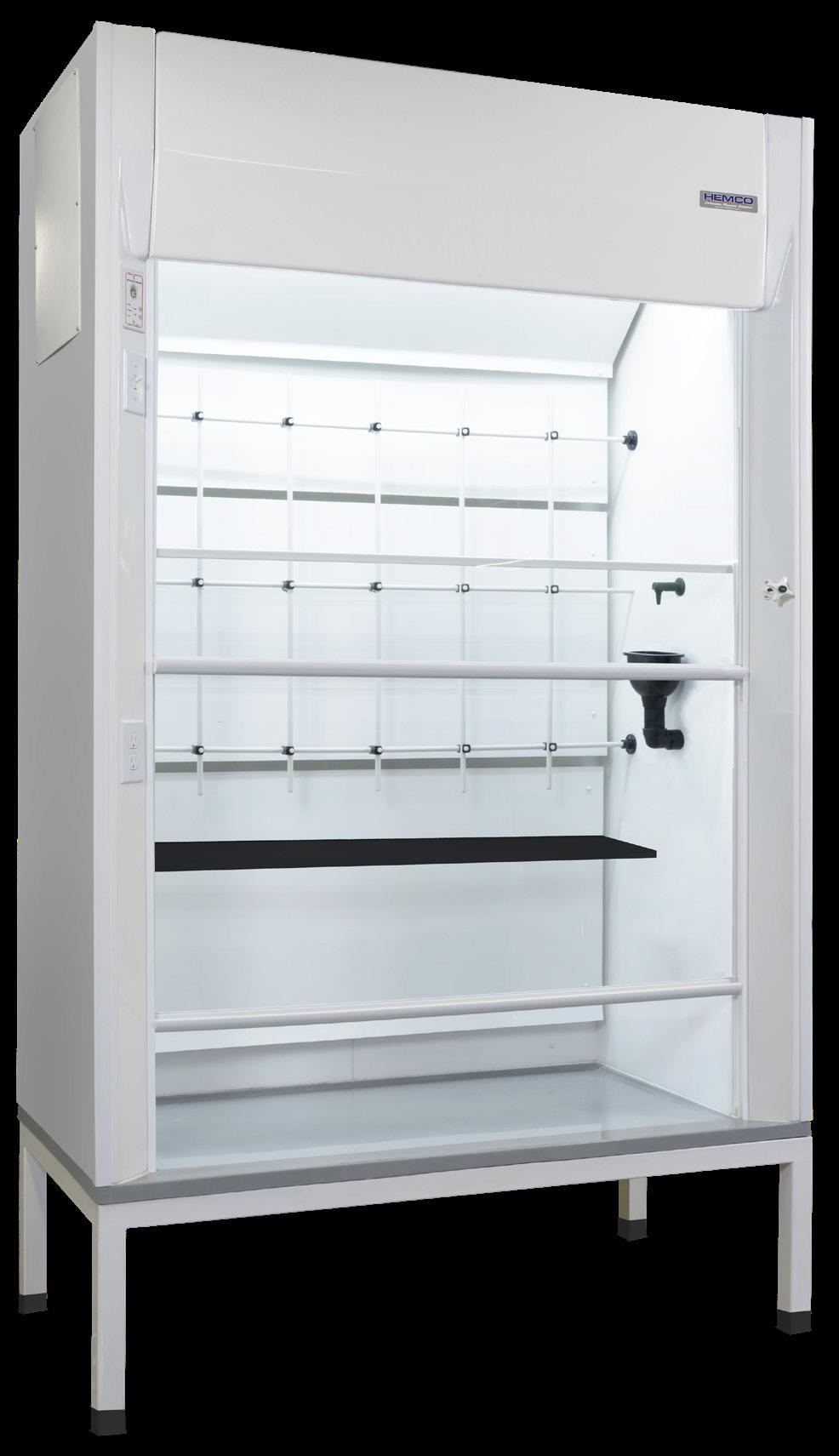 R LE FM Distillation Fume Hoods UniFlow LE FM Floor Mounted (Walk-In) Hoods are ideally suited for synthesis, distillation & other rack type operations where tall apparatus is used or equipment is