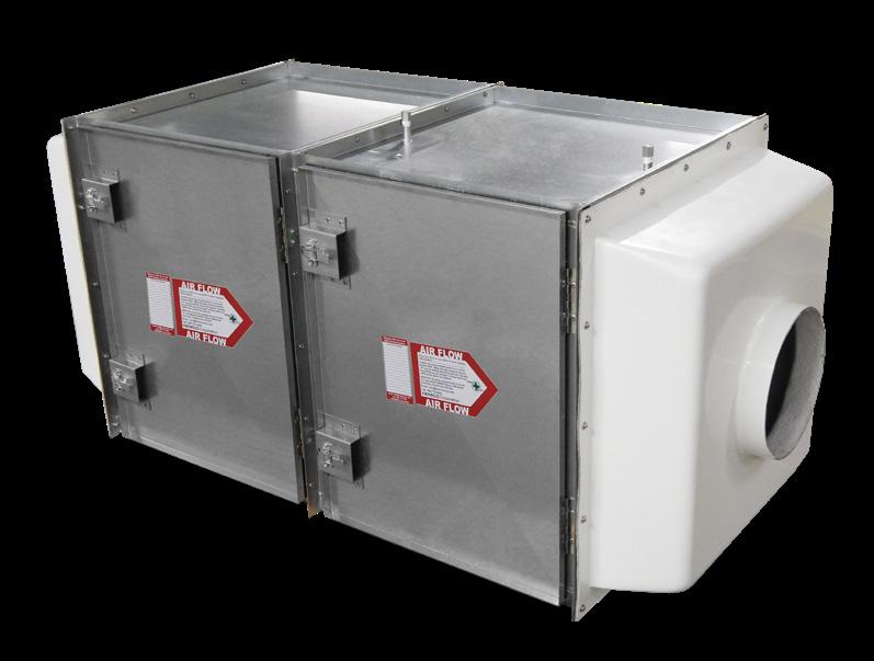 Clean-Aire HEPA/Carbon InLine Filtration Systems Clean-Aire HEPA and Carbon Filter Paks are designed to be mounted inline in the exhaust ducting from a fume hood or contaminant source up to 1500 cfm.