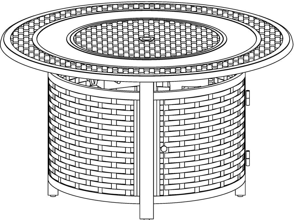 Bellante Woven Aluminum Round LPG Fire Pit Item#: 62195 I AwARNING FOR YOUR SAFETY I 1. Improper installation, adjustment, alteration, service or maintenance can cause injury or property damage. 2.
