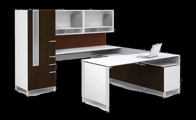 Private Office Stride Stride is a comprehensive collection of surfaces, storage, and traditional and