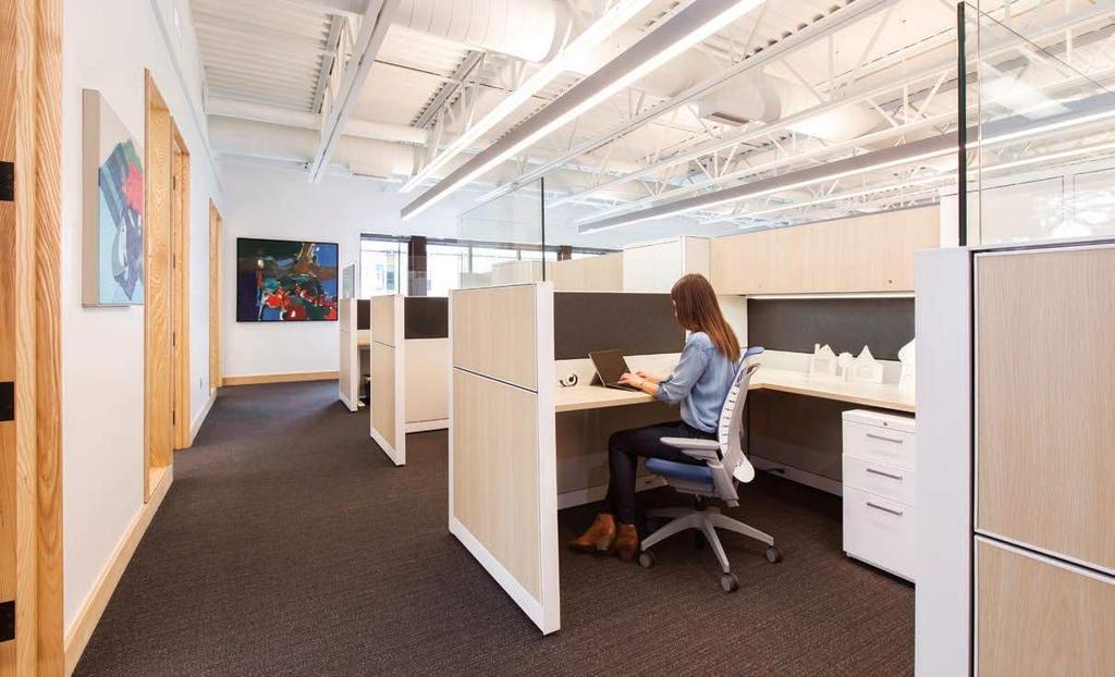 Workstations Terrace From open, light-scale collaborative worksettings with lower panels to more private spaces with higher panels, Terrace delivers.