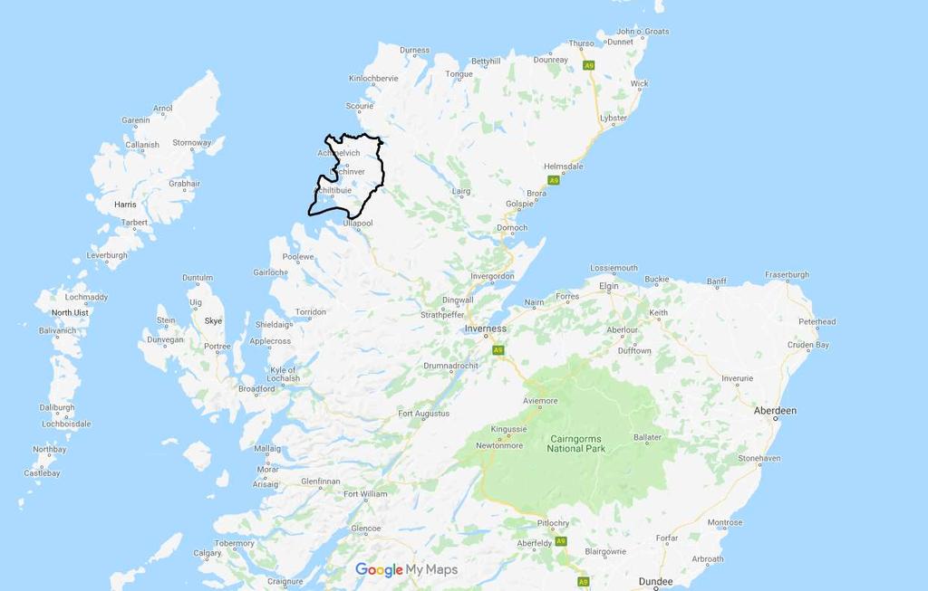 LOCATION OF THE COIGACH AND