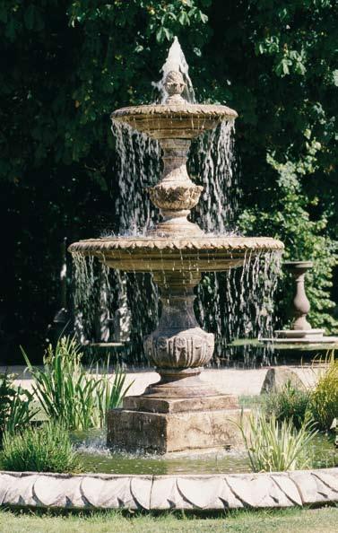 The Two Tier Fountain [item 1] An elegant two tier fountain in age patinated artificial stone.