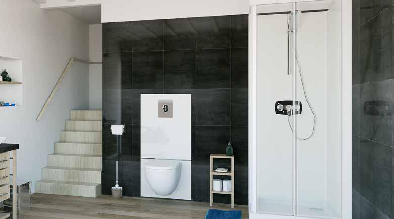 MACERATORS A built-in frame system designed to accommodate all types of wall-hung WC (not supplied).