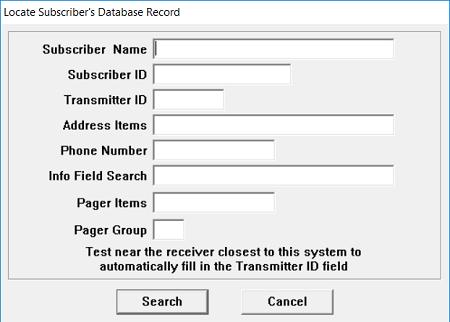 Security Escort Database management en 29 5.3 Transmitter Change The Transmitter Change feature on the File menu is used when it is necessary to change a subscriber s transmitter.