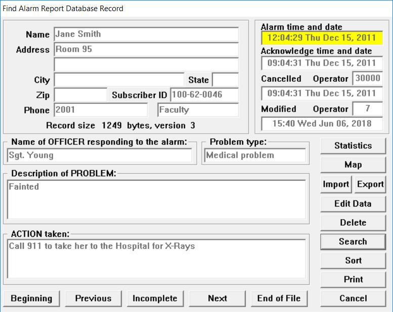 32 en Database management Security Escort 5.4 Reports database The Security Escort software contains a report-generating feature that encourages prompt, uniform reporting of incidents.