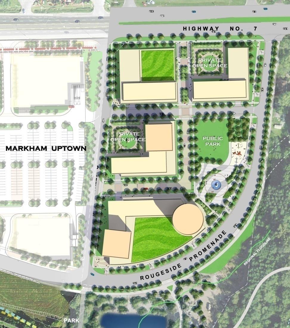4.0 THE SHERIDAN PRECINCT PLAN It is the intention here to show how this Precinct Plan has been developed and crafted to maintain the principles established in the Markham Centre Secondary Plan