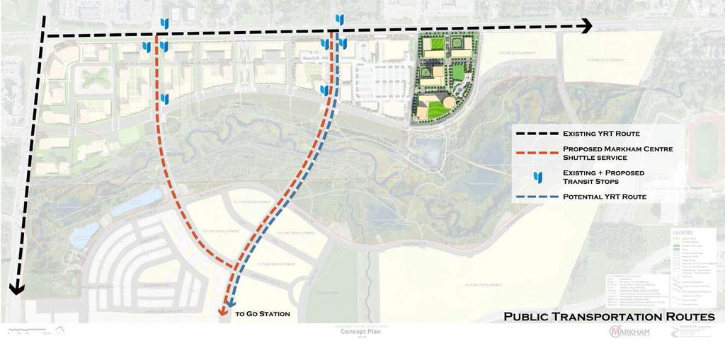 5.6 Public Transit In addition to the pedestrian circulation routes described above, the Sheridan site will benefit from direct access to on-road transit.