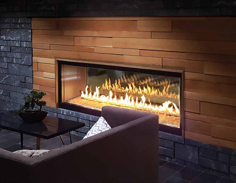 4' 5' 6' 7' FOUNDATION SERIES SEE-THROUGH LUXURY GAS FIREPLACE Add a spacious new dimension to your living space or