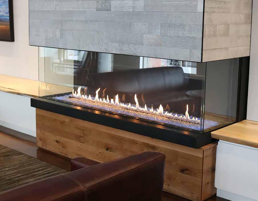 4' 5' 6' 7' FOUNDATION SERIES BAY LUXURY GAS FIREPLACE Trend-defining innovation embraces multi-sided visual