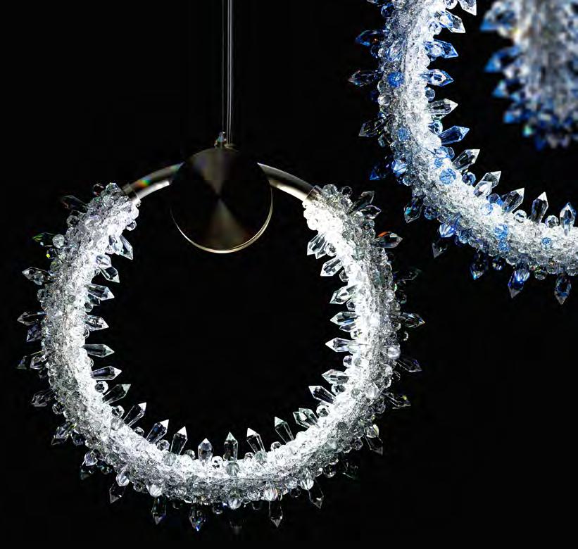 Sparkling Frost This lighting fixture captures the beauty of ice and frost.