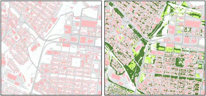 As we grow/redevelop, we should consider our green infrastructure A map of a city (left) shows a neighborhood s gray infrastructure including