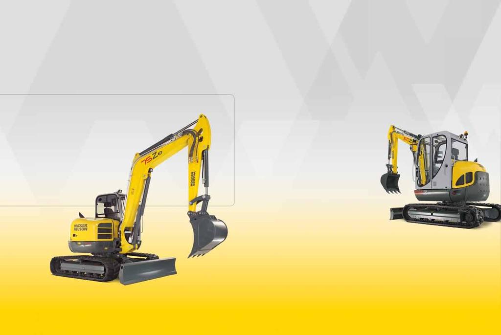 Right all round: Leading the way in design Cost effective in use. Wacker Neuson Facts: More fuel efficient, less servicing, larger and quieter engine; diesel particle filter as an option.