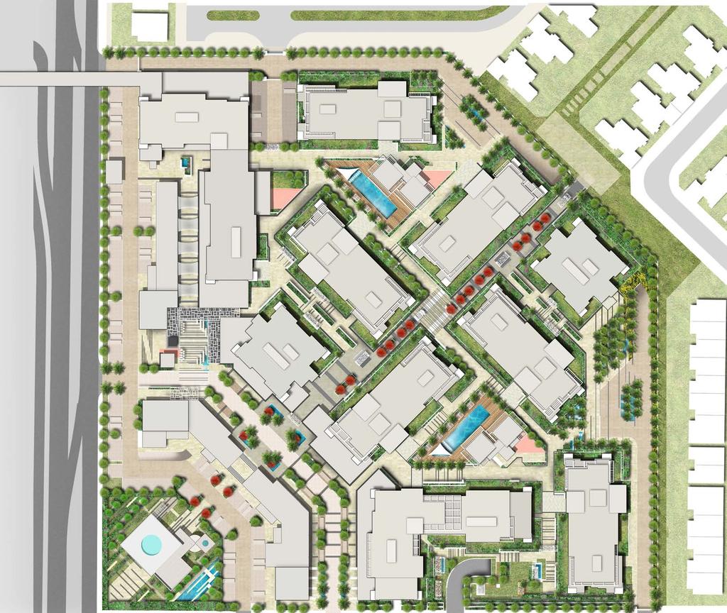 THE MASTERPLAN The Uptown master plan is focused on three design principles: intimacy, walkability and convenience.