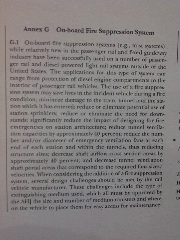 Why firefighting in rolling stock?
