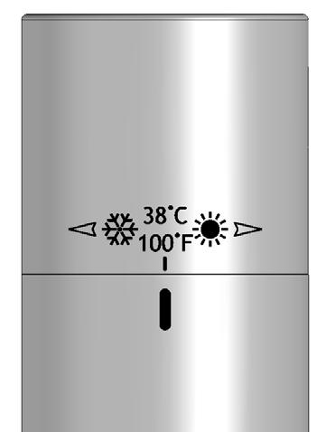 TEMPERATURE ALTERNATIVES Trendy 1000 T models includes a thermostatic mixer located in the faucet cap. The mixer has been factory calibrated to 38 C.