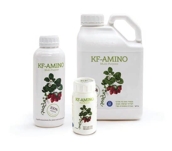 KF-AMINO Biostimulant based on amino acids to encourage growth, coloring and sugar accumulation in the fruit Amino acids preparation from a unique source, an original innovation by VGI Israel.