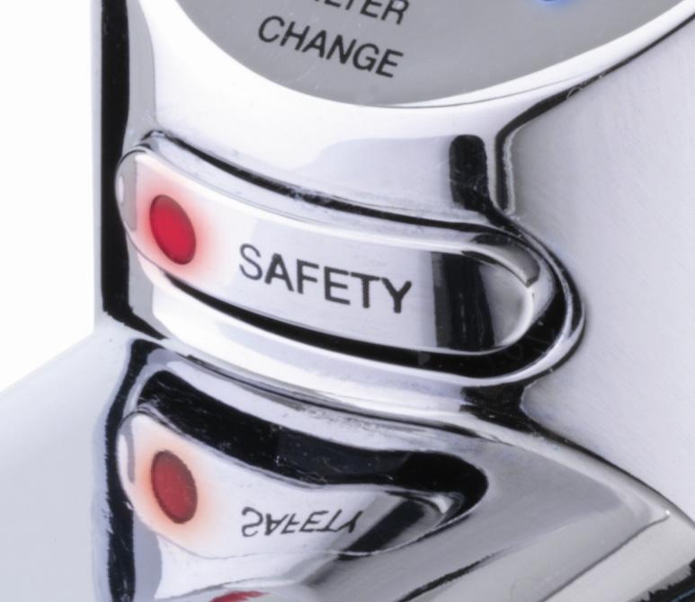 Safety Lock Safety Lock (boiling / chilled models) The safety lock can be activated to prevent boiling water flowing if the hot lever is inadvertently activated.
