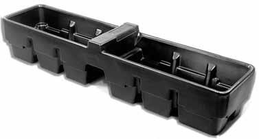 545L Drinking troughs Longer format centre fill trough Includes two drainage outlets as standard (outlet 1) Suitable for use indoors or in fields 545 litres Integral Service box and removable lid