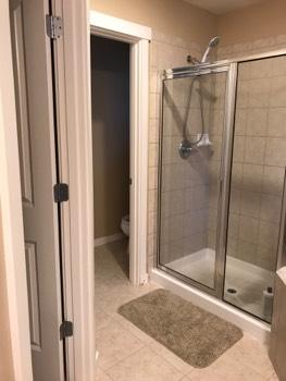 1. Location Materials: Bedroom Master Bathroom 2. Room Ceiling and walls are in good condition overall. Accessible outlets operate. Light fixture operates. 3.