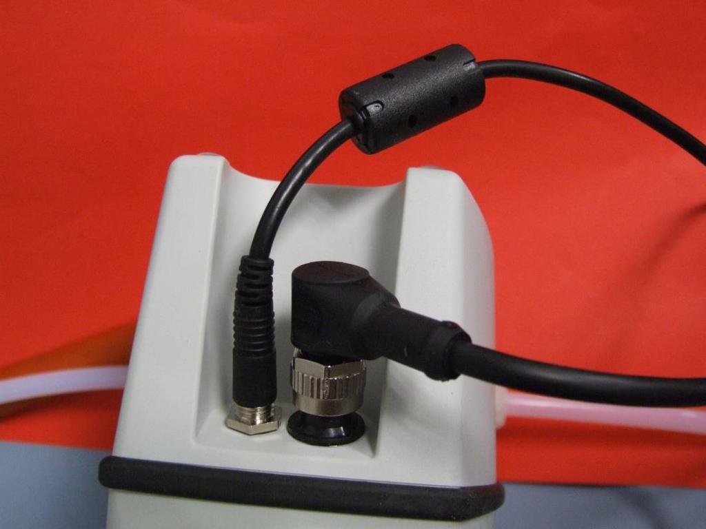 Connect power cord into connection (27) and control cable into connection (28) and tighten until hand-tight.