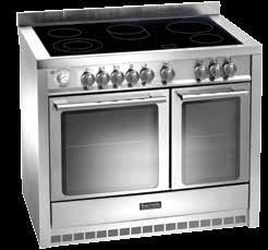 Range Cooker Twin cavity Energy efficiency class (left/right): A/A 5 Burner gas hob Flame failure safety device Minute minder Analogue thermometer WipeClean enamelled cavity Left oven: multifunction