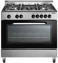 2TCSS 90cm Dual Fuel Twin Cavity Range Cooker Twin cavity Energy efficiency class (left/ right): B/A 5 Burner gas hob Flame failure
