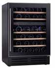 Bottle Built-in Dual Temperature Electronic Wine Cabinet 55/56 litres Maximum capacity: 24 x 0.