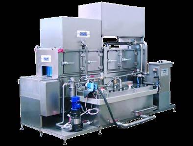 Overview Technical Process Optional Components Advantages Multiple wash and rinse stations possible Automatic loading possible Noise insulation enclosure Programmable cycle timing Reverse conveyor
