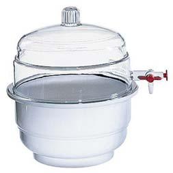 Vacuum SCIENCEWARE Vacuum, PP/PC Deep vacuum desiccator features a polypropylene bottom and polycarbonate lid High crowned lid provides maximum interior clearance Desiccator holds 9 Hg for 4 hours