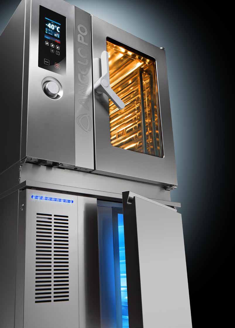 // USE Multifunction blast chillers which can be controlled through the display of FX level 3 combi-oven. Internal rack suitable for GN 1/1 and 40x60 cm containers (models B151M and B1101S).