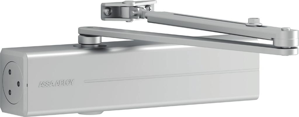Rack and pinion door closer with link arm ASSA ABLOY Rack and pinion closer with link arm L190 Certified in compliance with EN 114, size 3-6 Suitable for fire and smoke protection doors For single
