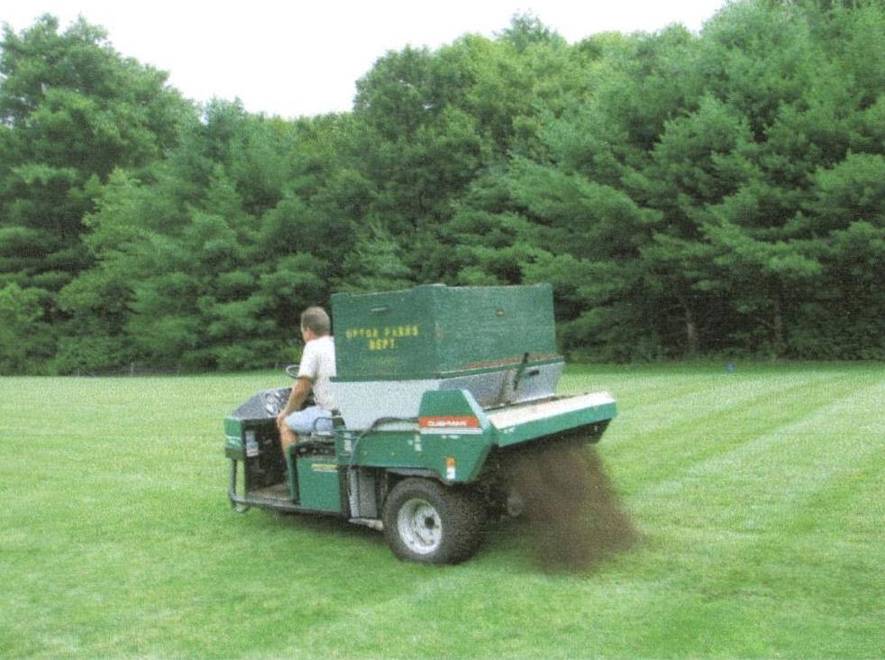 Town of Upton MA: Topdressing For Sports Fields Maintenance Annual topdressing Core aeration