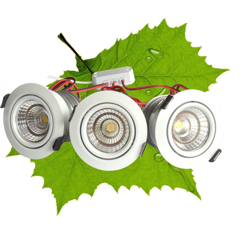Dimmable Mini LED Downlight Chrome White Silver